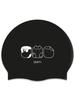 SENTI [Sc-2543] Mellows Bk Silicone Swim Cap