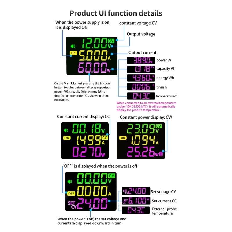 Direct Current Bucking Converters Step Down Module Power Supply Output 0-36V 5A Adjust Power Supply Module