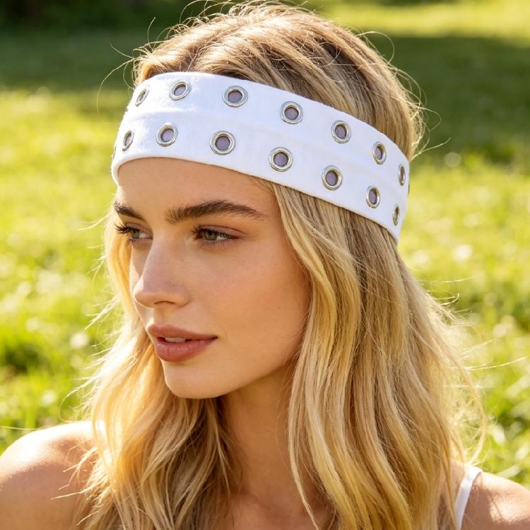 Bandeau Fashion avec Accents Métalliques Bandeau de Fête Festival pour Festivals de Musique Rock et Looks Décontractés
