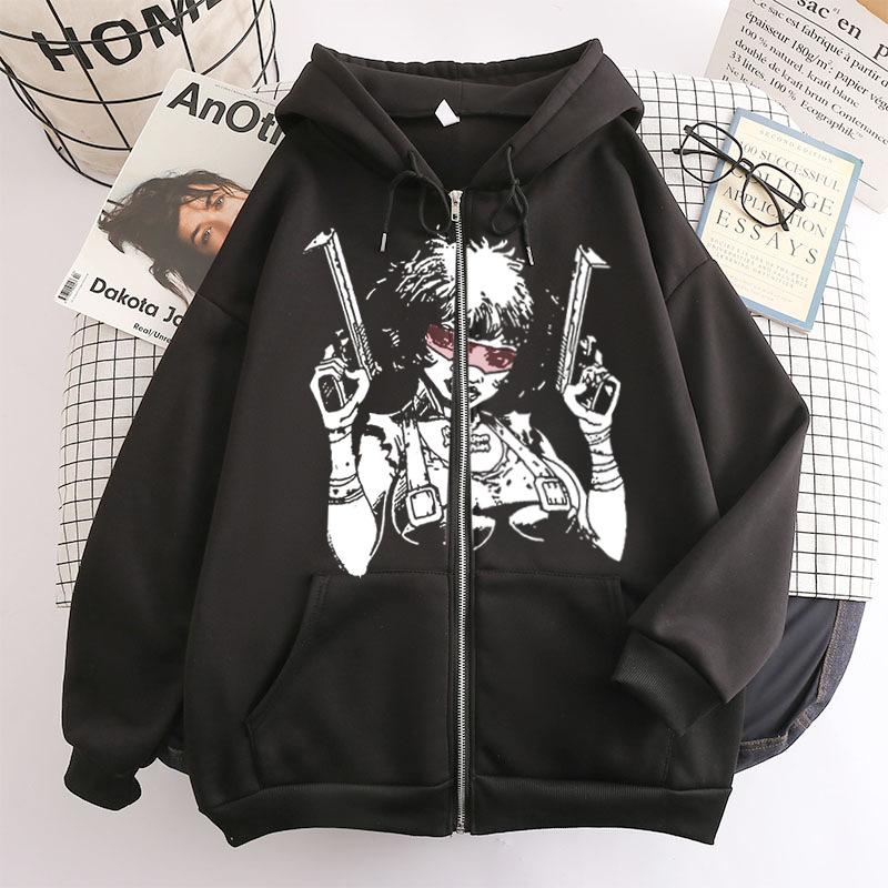 Europäischer und amerikanischer beliebter Reißverschluss-Pullover, neues Retro-Schmetterlings-Kapuzensweatshirt, Herren- und Damenmantel-Oberteil