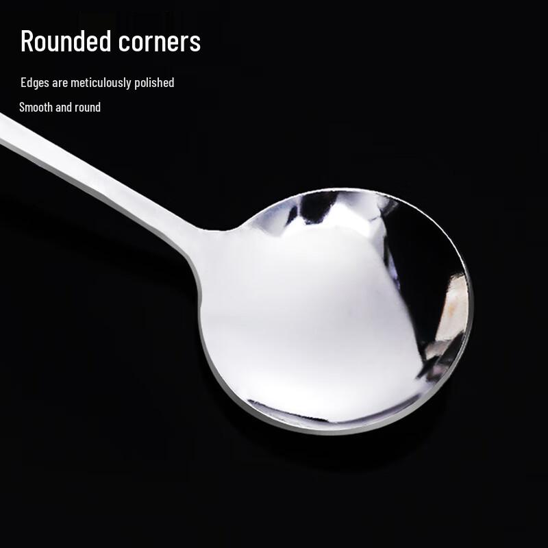 Shibua Thickened Stainless Steel Round Spoons