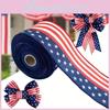 Kreativt självständighetsdag Femstjärnigt randigt band Amerikansk flagga Dekorativ rosett