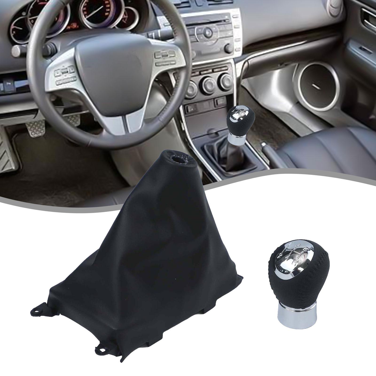 

Car Modification Interior Aesthetic Upgrade Black Gear Lever Shift Knob Gearbox Cover Reliable Vehicle Accessory 5 speed
