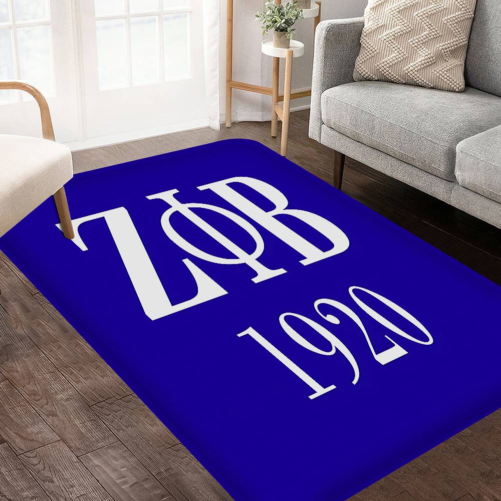 Zeta Phi Beta Hallway Carpet Non-Slip Laundry Room Mat Laundry Decor Balcony Child Living Room Bedside Area Rugs
