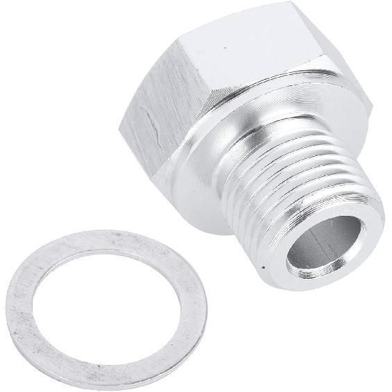 M12x1.5 To 1/8 NPT Fitting Adapter, Aluminium Alloy Fitting Adapter NPT 1/8" Female To Metric M12X1.5 Male Accessory Oil Pressure Adapter, Automotive