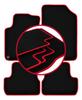 Velour Floor Mats with Red Edge For: Citroen DS3 Cabrio (2015-)