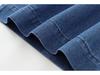 Women's Early Autumn Denim Set: Turn-Down Collar Tie-Waist Shirt & Draping Wide-Leg Pants