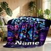 Custom Name Personalized Kpop Demon Hunter Print Blanket, Home Decor, Bedroom, Sofa, Camping, Couch, Gifts for Birthday Christmas