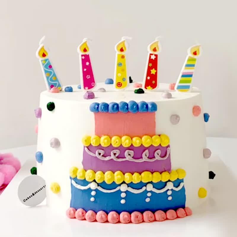 Macaron Candy Color Birthday Candles