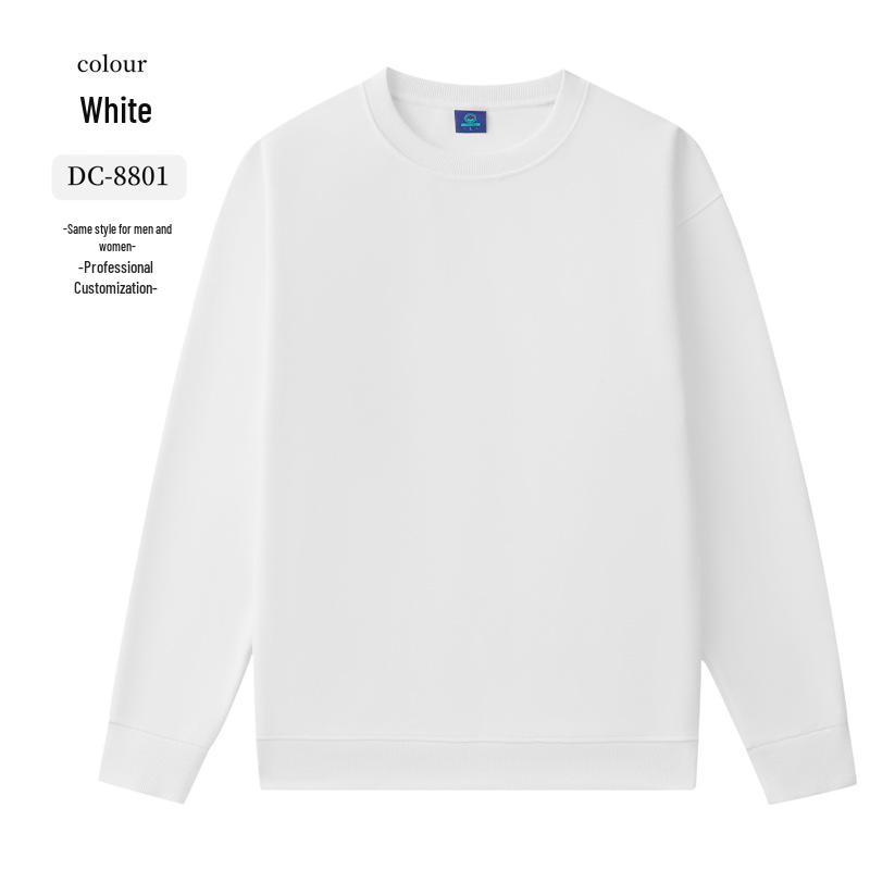 Dark Green Cotton Hoodie with Logo: Corporate Team or Class Uniform, Long Sleeve, Round Neck for Autumn/Winter.