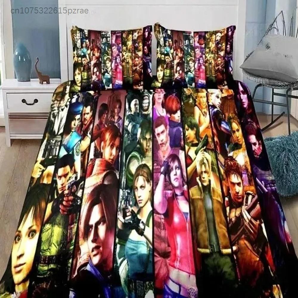 Duvet Cover Resident Evil 3D Exquisite Game Umbrella Digital Printing Bedding Set Comforter Bed Youth Home Decor Kids Boys Gift