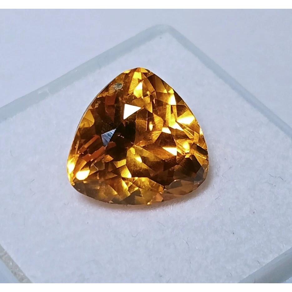 Padparadscha Sapphire Natural 8+ Ct Trillion Cut Fabulous Certified Gemstone
