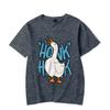 Men Women Cartoon T-Shirts 2024 Summer Harajuku Kawaii Honk Goose Printed Short Sleeve Tees Streetwear Loose Clothes Y2K Tops