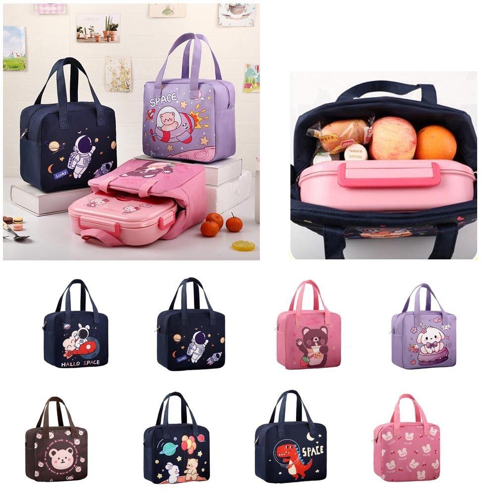

1Pcs Picnic Travel Lunch Bag Storage Bag Cooler Warm Box Insulated Thermal Bag Kid Student