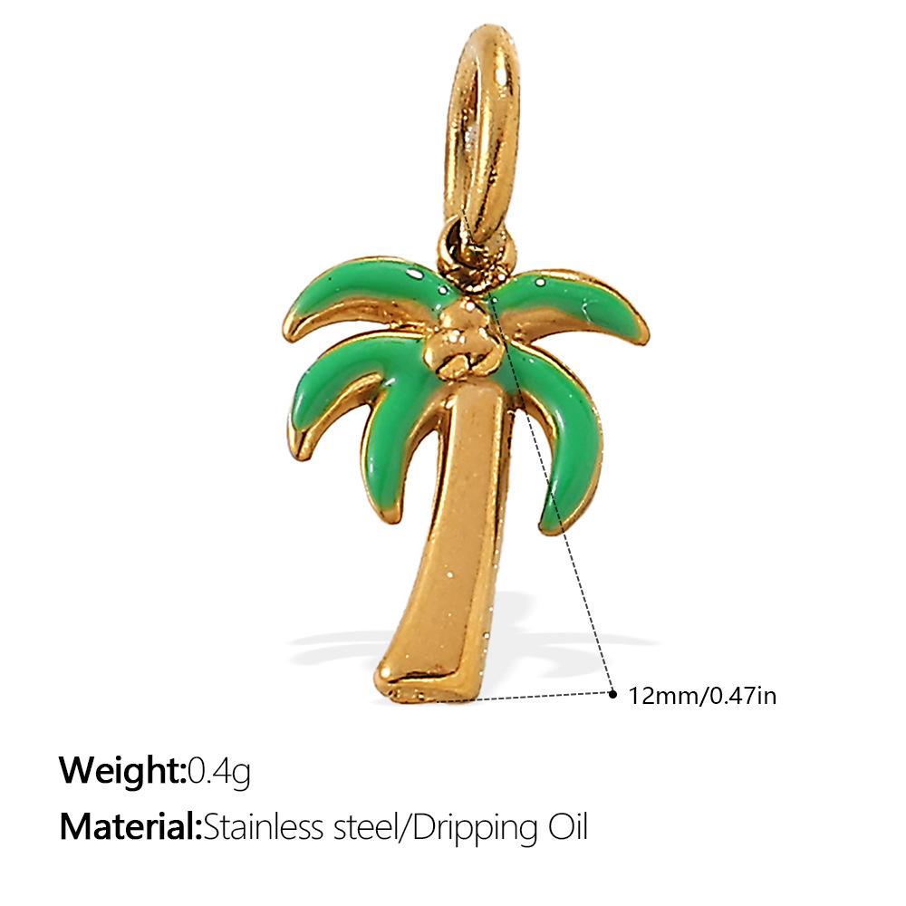 European and American creative colorful and diverse DIY pendant stainless steel plated 18K gold versatile pendant collection