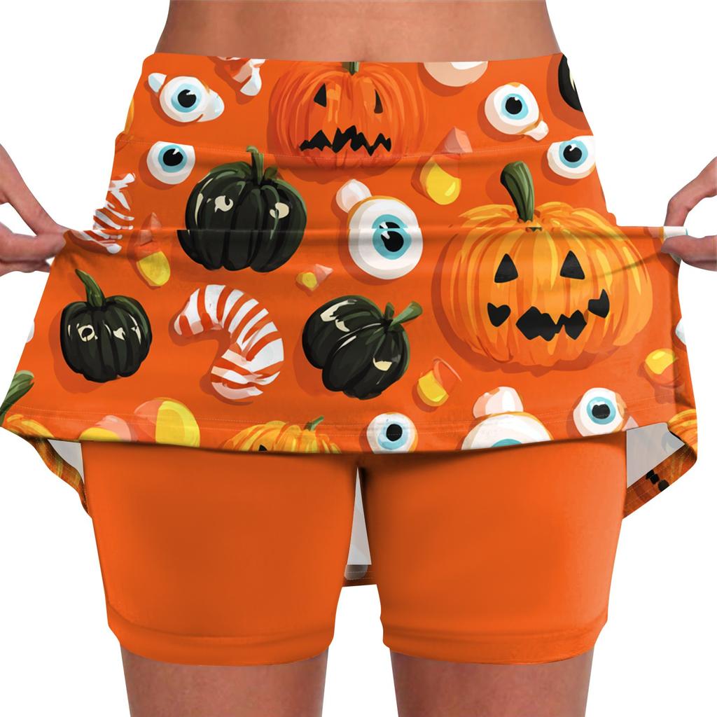 Elastic Yoga Culottes For Women Print Athletic Shorts Lightweight High Waist Skinny Joggers