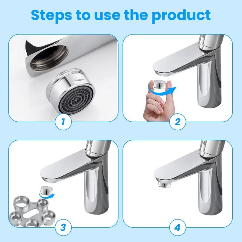 Multi-Size Six-in-One Faucet Aerator Removal Tool