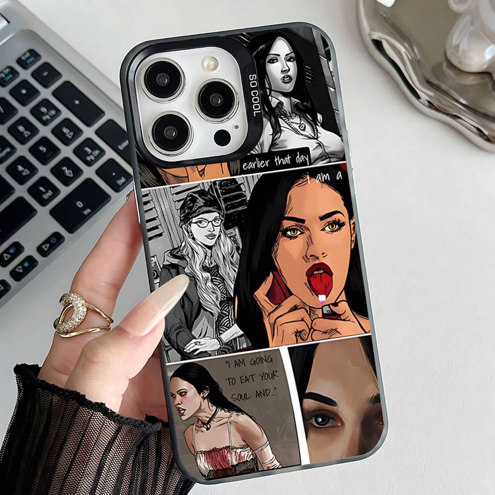 Jennifers Body Megan Fox Phone Case For iPhone 17,16,15,14,13,12,11,Pro,XS,Max,Plus,Mini,SE4,E Black Matte Shockproof Cover