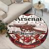 Custom Name Personalized Arsenal F.C Print Round Rug, Versatile Home Decor Carpet, for Playroom, Apartment, Balcony, Entryway, Hallway Gift