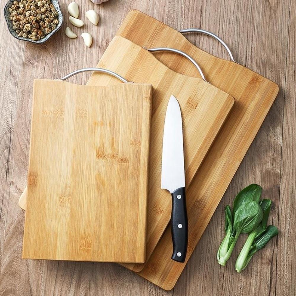 Solid Wood Chopping Block with Handle Wooden Chopping Board Kitchen Supplies Cutting Board Kitchen