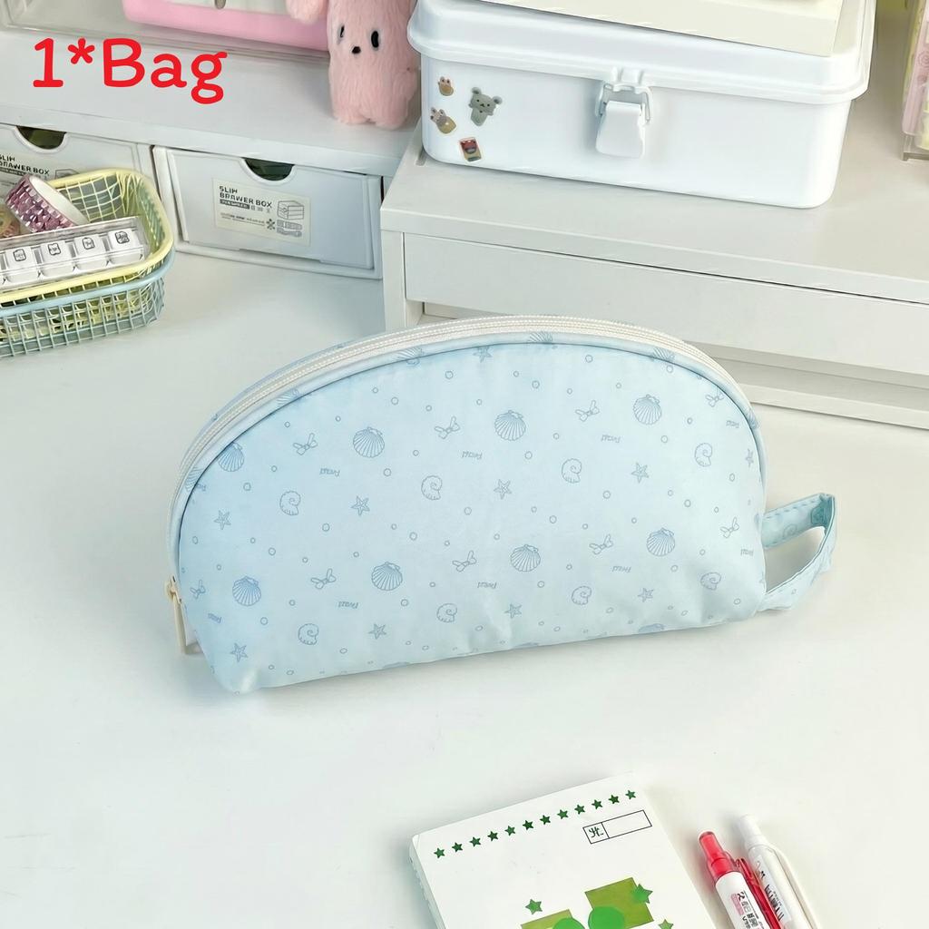 Japanese Style Large Capacity Waterproof Makeup Bag For Students With Durable Fabric Organizer For Girls