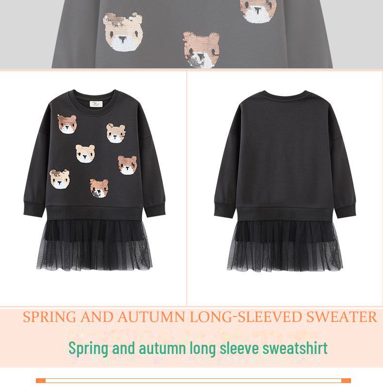 Dívčí svetr šaty s dlouhým rukávem - Princeznovský styl na jaro a podzim, Horký prodej v EU a USA