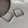 Square Exaggerated Earrings For Women, With A High-End Feel, Simple Large Earrings, Versatile Temperament, And Earring Accessories