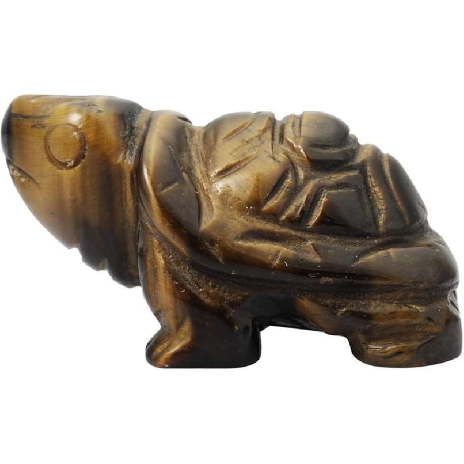 mookaitedecor Crystal Turtle Statue Sculpture Stone Healing Reiki Pocket Gemstone Figurines 1.5 Inch