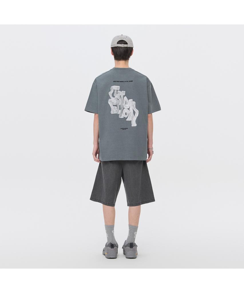 Keoseuuteommellou [Vincent] Gray Graphic Dyed T-Shirt Cwtam26493Gyx