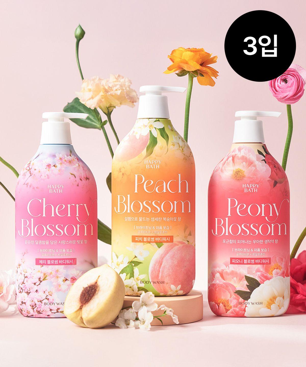Pink Blossom Body Wash 900g 3 pack 02 Cherry Blossom 3-pack