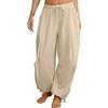 IHUASU Women's Fashion Casual Solid Color Print Pants & Capris