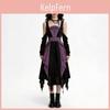 Gothic Fairy Tale Dress For Women With Polyester Fabric For Stage And Halloween Cosplay