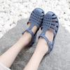 Baotou Sandals Women's Spring Summer Roman Sandals Outside Breathable Flat Casual Buckle Beach Jelly Sandals