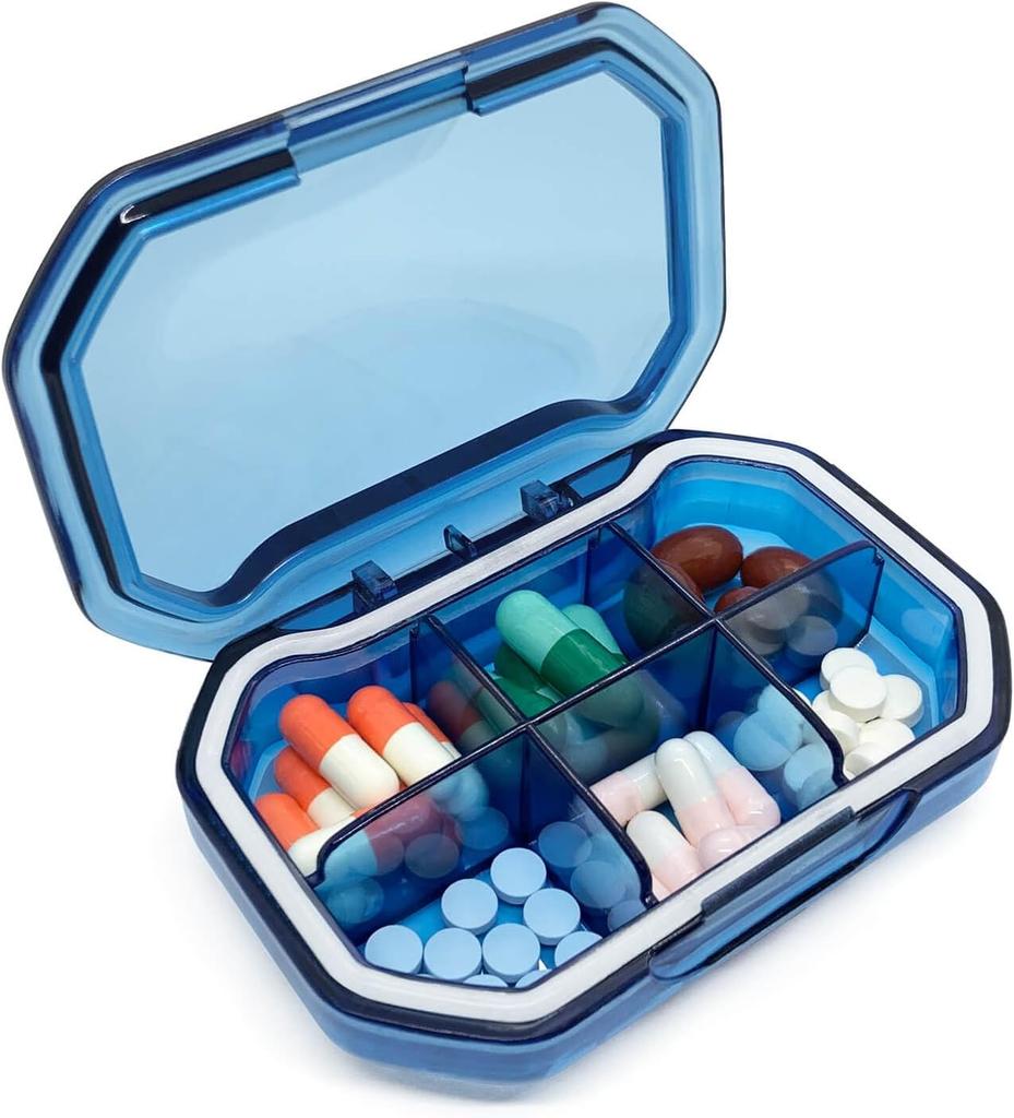 Pill Storage Box Mini Travel Portable Medicines Dispenser Box Multifunction Plastic Seven Compartment Sealer Box