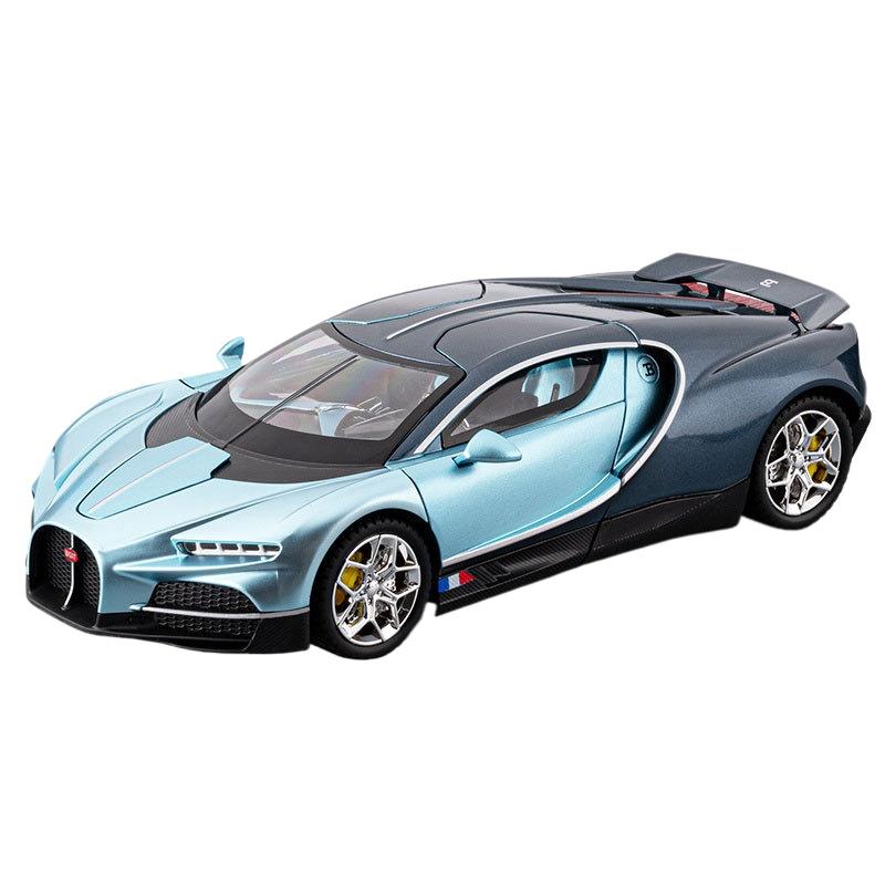 1/24 Bugatti Tourbillon Chiron Alloy Sports Car Model Diecast Metal Racing Super Vehicles Car Model Simulation Sound and Light Kids Gift