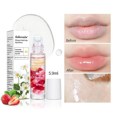 Roll-on Lip Oil Moisturizing Flower Lip Gloss Water Glossy Lip Gloss