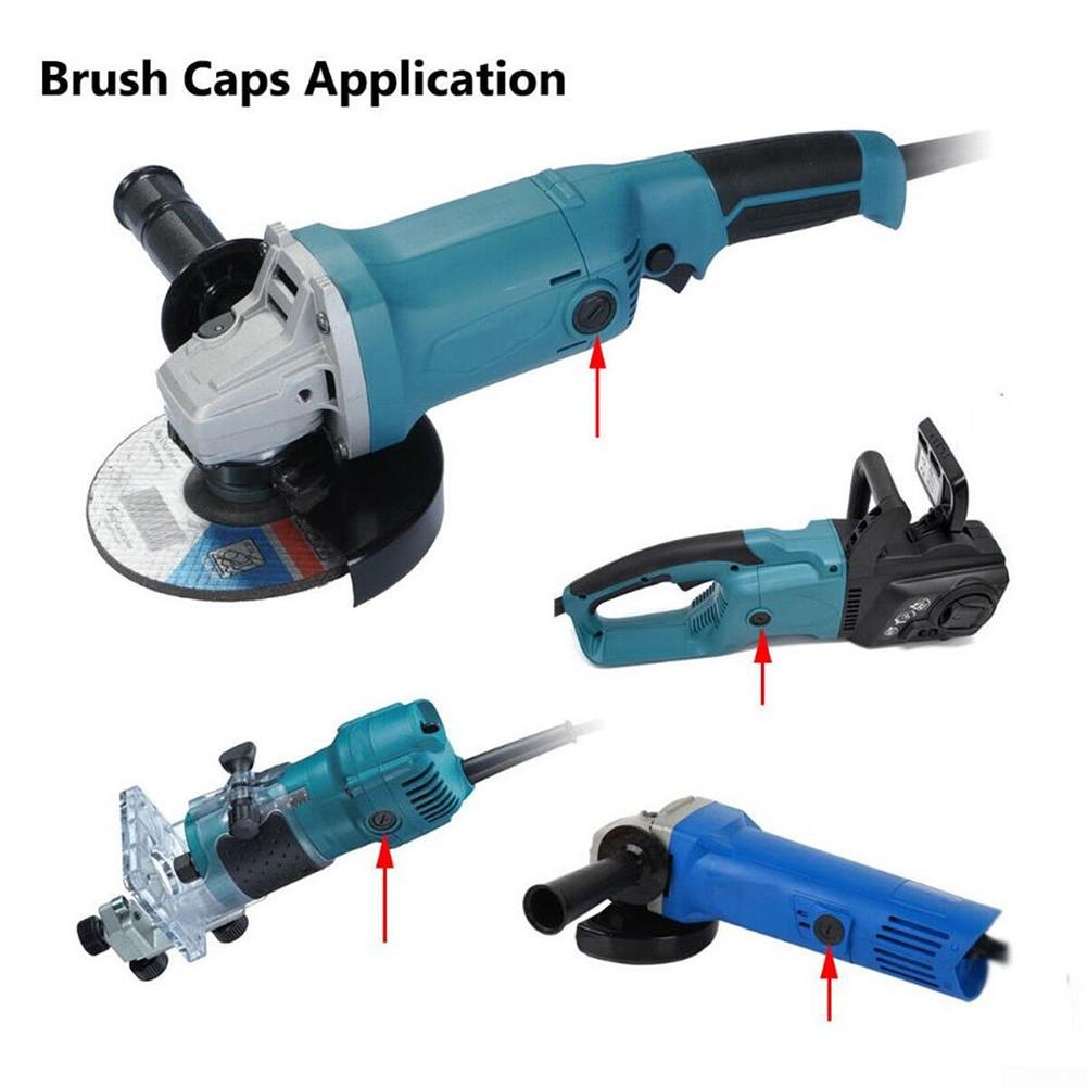 Damaged Replacement Carbon Brush Cover Holder Cap 2pcs