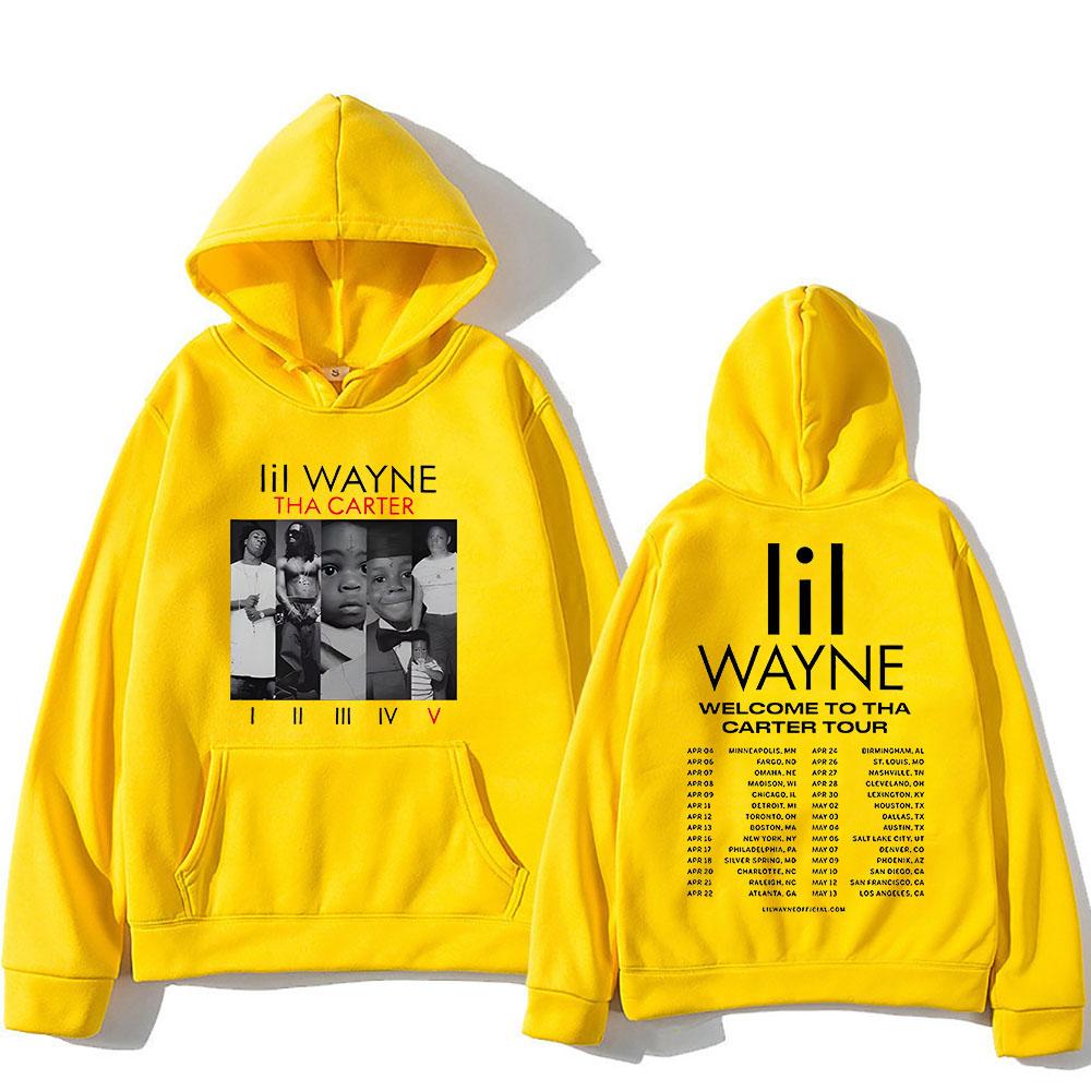 

Lil Wayne Hooded Graphic Printed Gothic Comfortable Sweatshirts Vintage Fleece Clothes Sudaderas Fashion Punk Hoody XXXL жёлтый