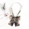 Checkered Retro Brown Striped Tie And Bow For Casual School Outfits Gifts And