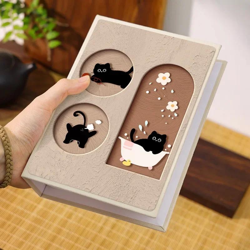 6inch Card Book 100 Pages Children's Album Cute Cat Memorial Album Photo Storage Baby Growth Record Creative Gift for Children