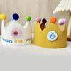 Schönes Design Wiederverwendbarer Geburtstagshut Krone für Kinder Happy Birthday Hut Baby Geburtstag Foto Requisiten Geburtstagsparty Deko-