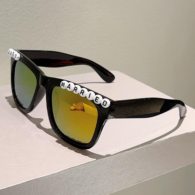

KAMMPT Vintage Square Sunglasses Women Oversized Mirror Shades Trendy Sun Glasses for Wedding Party Outdoor black