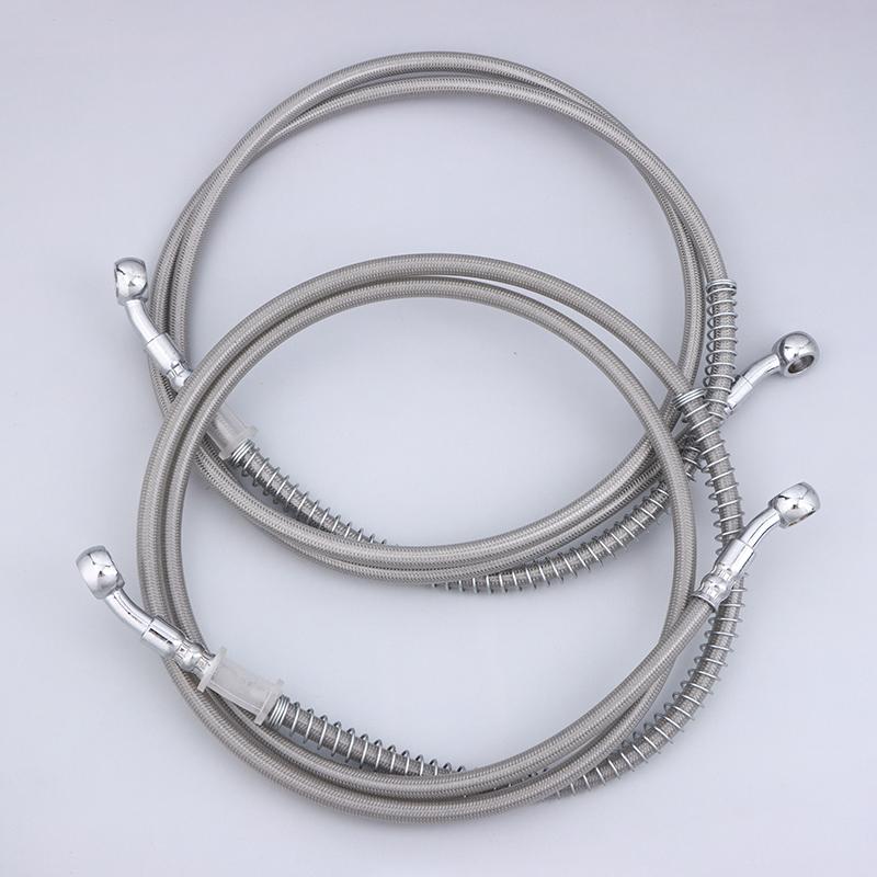 50-200Cm Motorcycle Brake Oil Hose Brake Line Universal Motorbike Stainless Steel Braided Pipeline Modification Parts