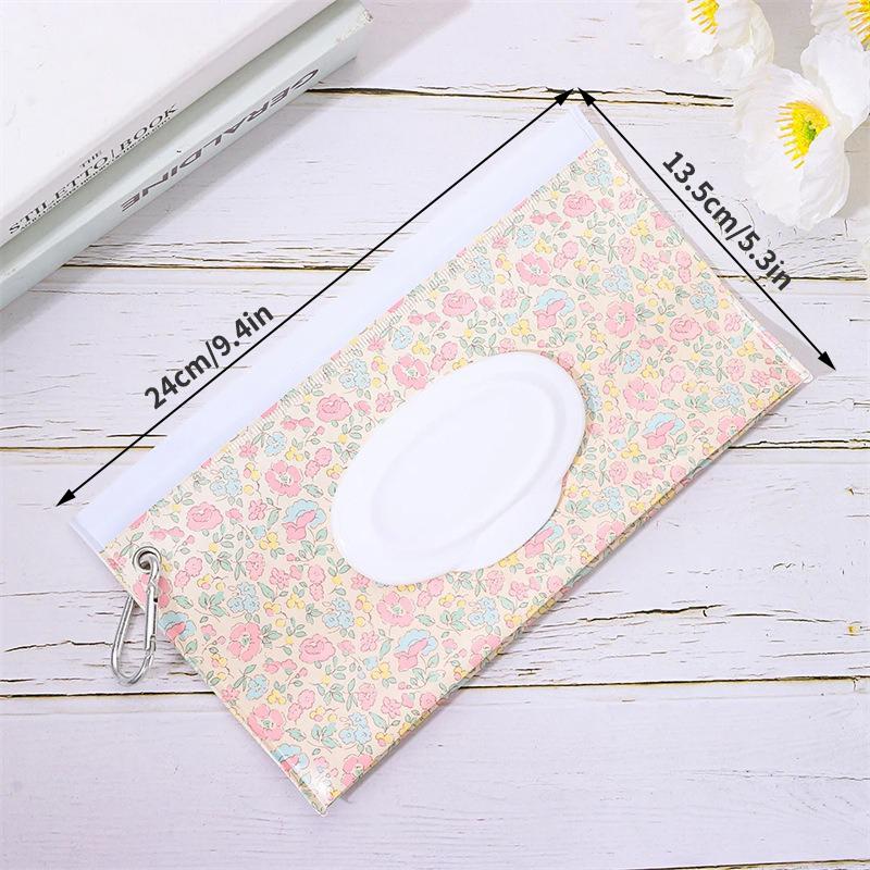 EVA Baby Våtservettpåse Bärbar Våtservetthållare Fodral Fliklock Tryckknapp Återanvändbar Påfyllningsbar Kosmetikpåse Användbar Servettlåda