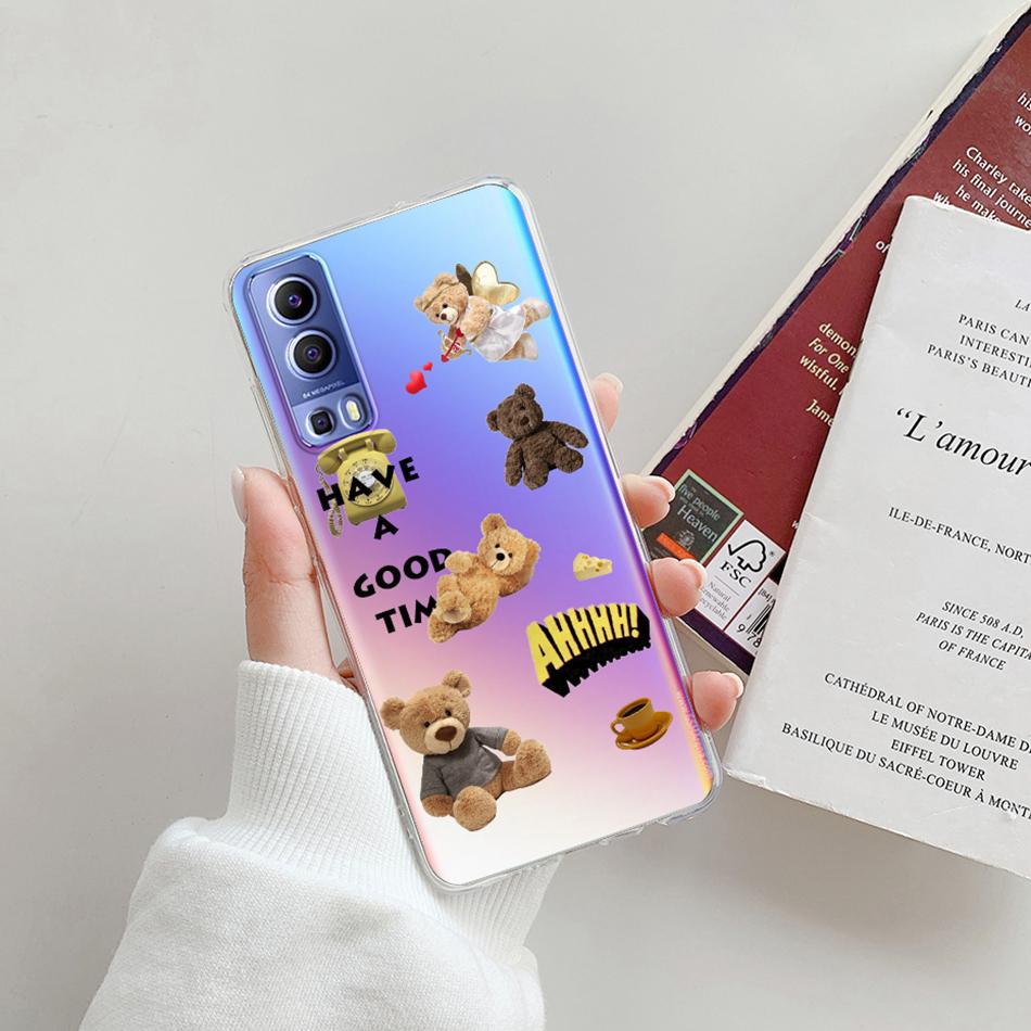 For Vivo Y72 5G Case V2041 Silicone Soft Transparent TPU Phone Cover For Vivo Y52 vivoY72 Y 72 52 5G Case Funda Protective Coque