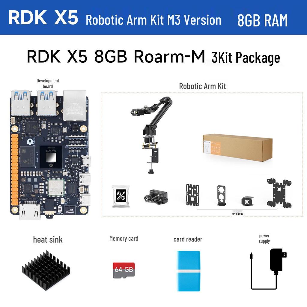 RDK X5 Development Kit: Sweet Potato Pie, Octa-core, 4GB/8GB RAM, 10TOPs Processing