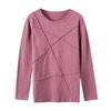 2025 Women's Loose Long Sleeve Bamboo Cotton T-Shirt - Plus Size Versatile Undershirt Top