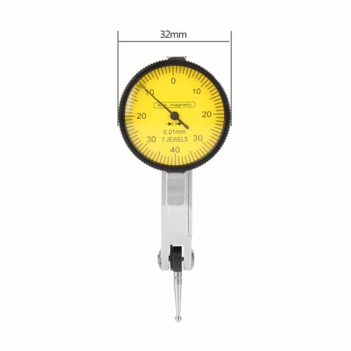 Yosoo Dial Test Indicator, Dial Test Indicator Gauge, Magnetic Base Holder, Permanent Magnetic Stand, No Reaction Force, Simple Measuring Tool, Measur