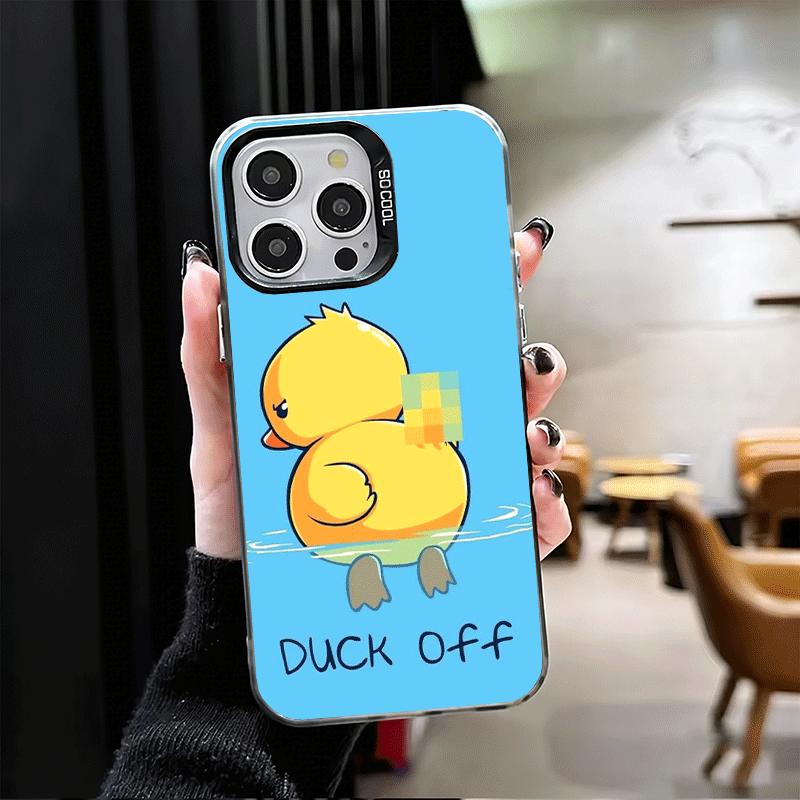 Funny Cute Cartoon Duck Soft Phone Case for iPhone 15 16 17 Pro Max 17Air 16E 14 Plus 13 12 Mini Shockproof Cover Back Shell