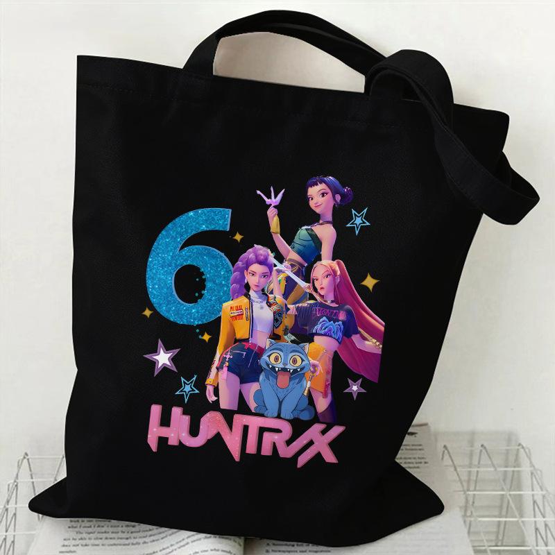 Kpop Witch Hunter Girls Birthday Printed Canvas Bag 35*40 Single Shoulder Handbag Supermarket Shopping Bag